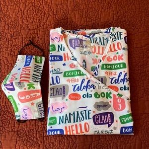 🩺Scrub top and face mask set!